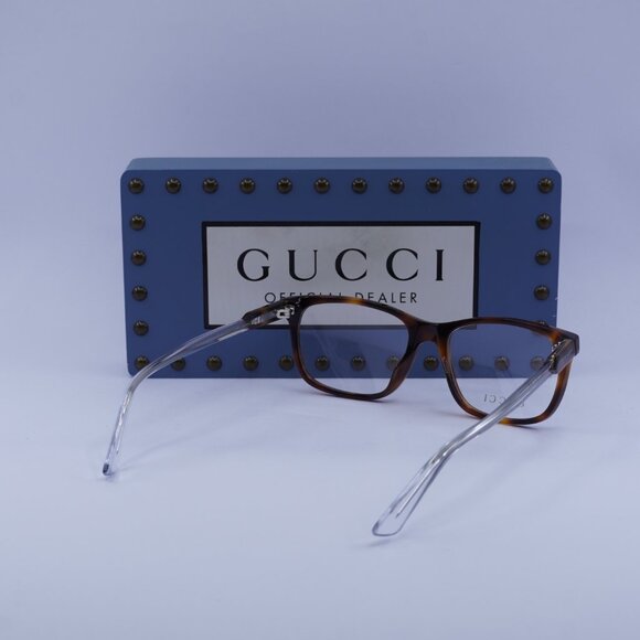 Gucci GG0490O 003 Rectangle Eyeglasses - Havana 53mm - Picture 8 of 9